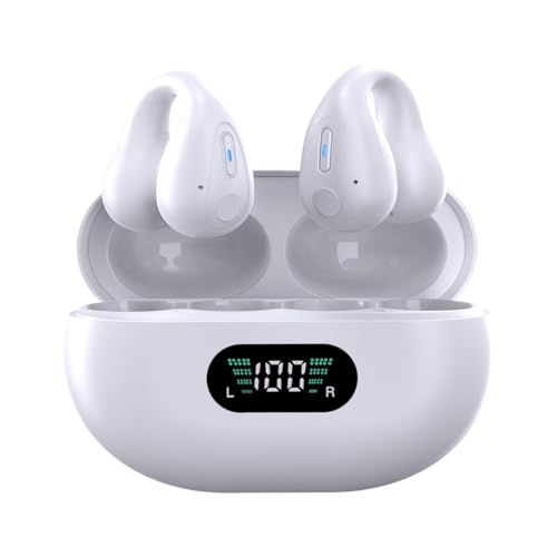Allayu Touch LED DRAHTLOSE KOPFHÖRER Bluetooth Intelligente Rauschunterdrückung High Definition Anruf ABS Leitungskopfhörer, Keramikweiß von Allayu