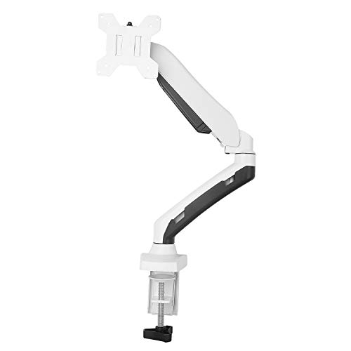 GSA21DS Gas Spring Desk Mount LCD Monitor Arm Stand in White w/vesa Bracket & Monitor arm: Free up/down & Left/Right Motion von Allcam