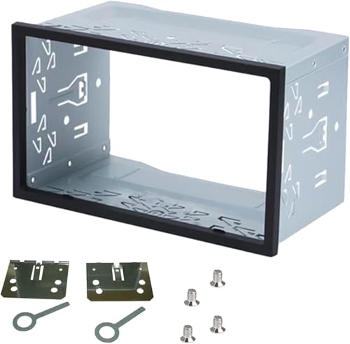Autoradio Einbaurahmen, 2DIN Universal Doppel Metallrahmen Halterung mit Montagezubehör, Auto Radio Einbaurahmen, Rahmen Radioblende Einbausatz für Doppel DIN Auto Radio Auto DVD Player GPS Navigation Autoradio Einbaurahmen, 2DIN Universal Doppel Metallrahmen Halterung mit Montagezubehör, Auto Radio Einbaurahmen, Rahmen Radioblende Einbausatz für Doppel DIN Auto Radio Auto DVD Player GPS Navigation von Alleshelfer