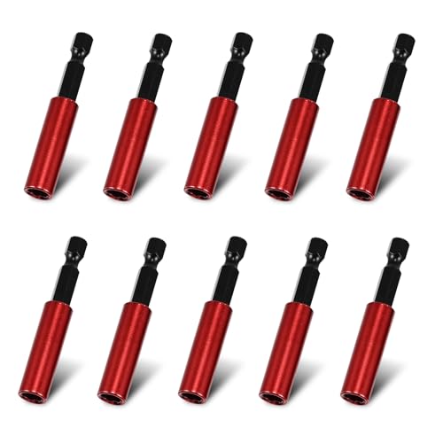 Bithalter Magnetisch 10 Stück, 60mm Schnellwechsel Bithalter, 1/4" Sechskantschaft, Kompatibel mit Akkuschraubern, Bohrmaschinen und Schlagschraubern, Gerade ohne Biegen der Bohrerverlängerung Bithalter Magnetisch 10 Stück, 60mm Schnellwechsel Bithalter, 1/4" Sechskantschaft, Kompatibel mit Akkuschraubern, Bohrmaschinen und Schlagschraubern, Gerade ohne Biegen der Bohrerverlängerung von Alleshelfer