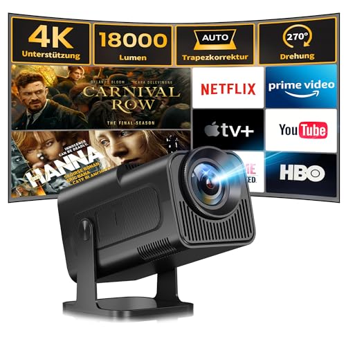 Allesin Mini Beamer 4K Projektor, Native 1080P Heimkino Beamer 500 ANSI Lumen, Beamer Handy mit Android 11.0 OS, 180 Grad Drehung, Smart Projector mit WiFi 6, BT 5.2, Auto-Trapezkorrektur, Schwarz Allesin Mini Beamer 4K Projektor, Native 1080P Heimkino Beamer 500 ANSI Lumen, Beamer Handy mit Android 11.0 OS, 180 Grad Drehung, Smart Projector mit WiFi 6, BT 5.2, Auto-Trapezkorrektur, Schwarz von Allesin