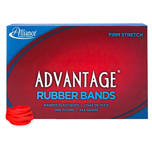 Alliance Rubber 96305 Advantage Rubber Bands Size #30, 1 lb Box Contains Approx. 1150 Bands (2" x 1/8", Red) von Alliance RUBBER COMPANY