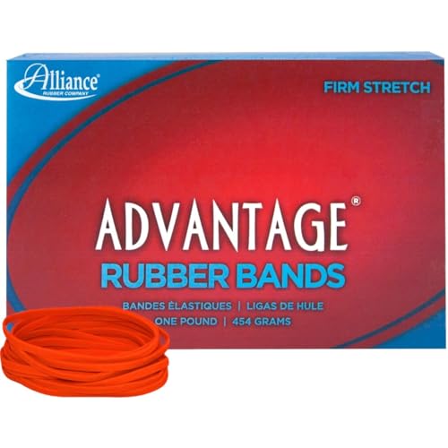 Alliance Rubber 96335 Advantage Gummibänder, Größe #33, 0,5 kg, Box enthält ca. 600 Bänder (8,9 x 0,3 cm, rot) von Alliance RUBBER COMPANY