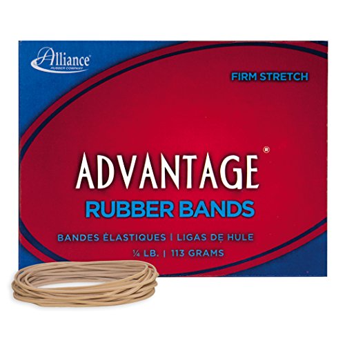 Alliance Rubber 26199 Advantage Rubber Bands Size #19, 1/4 lb Box Contains Approx. 312 Bands (3 1/2" x 1/16", Natural Crepe) von Alliance