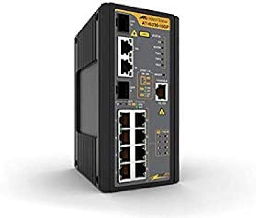 Allied Telesis AT-IS230-10GP-80 | 8X 10/100/1000T, 2X 100/1000X SFP Combo, -40°C to 75°C, DIN Rail, DC External PSU Not Included von Allied Telesis
