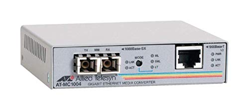 Allied Telesis AT-MC1004 Medienkonverter 1000 Mbit/s 1000 Mbit/s Netzwerkkonverter (250m, 270g, 105 x 95 x 25 mm, SC) von Allied Telesis