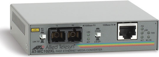 Allied Telesis AT MC102XL - Transceiver - 100Mb LAN - 100Base-FX, 100Base-TX von Allied Telesis