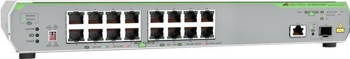 Allied Telesis CentreCOM AT-GS910/18XST - Switch - unmanaged - 16 x 10/100/1000 + 1 x 100/1000/2,5 G/5 G/10 G (Uplink) + 1 x 1 Gigabit/10 Gigabit SFP+ (Uplink) - an Rack montierbar (AT-GS910/18XST-50) von Allied Telesis