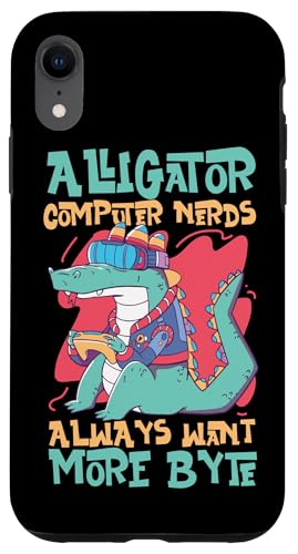 Alligator-Computer-Nerds wollen immer mehr Byte Hülle für iPhone XR von Alligator And Crocodile Designs For Kids