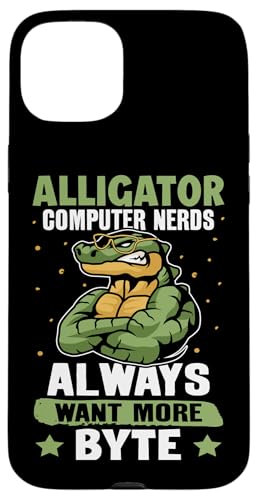 Alligator: Alligator-Computer-Nerds wollen immer mehr Byte Hülle für iPhone 15 Plus Alligator: Alligator-Computer-Nerds wollen immer mehr Byte Hülle für iPhone 15 Plus von Alligator And Crocodile Designs For Kids