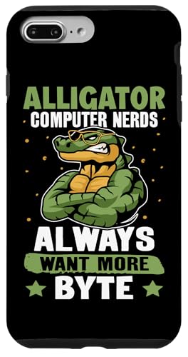 Alligator: Alligator-Computer-Nerds wollen immer mehr Byte Hülle für iPhone 7 Plus/8 Plus Alligator: Alligator-Computer-Nerds wollen immer mehr Byte Hülle für iPhone 7 Plus/8 Plus von Alligator And Crocodile Designs For Kids
