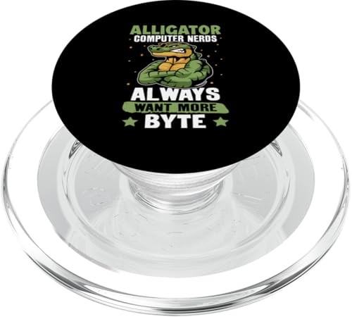 Alligator: Alligator-Computer-Nerds wollen immer mehr Byte PopSockets PopGrip für MagSafe Alligator: Alligator-Computer-Nerds wollen immer mehr Byte PopSockets PopGrip für MagSafe von Alligator And Crocodile Designs For Kids