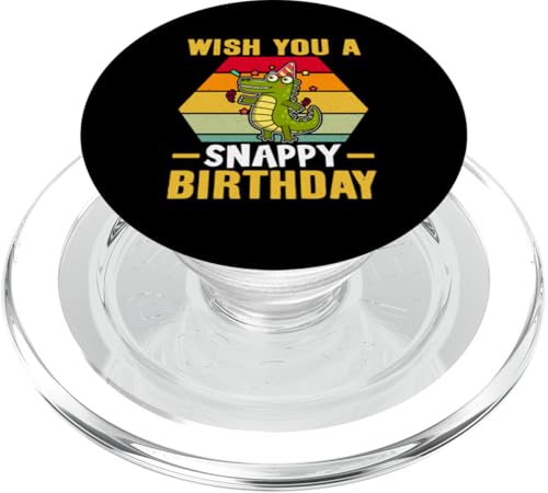 Alligator: Wünsche dir einen schönen Geburtstag PopSockets PopGrip für MagSafe Alligator: Wünsche dir einen schönen Geburtstag PopSockets PopGrip für MagSafe von Alligator And Crocodile Designs For Kids