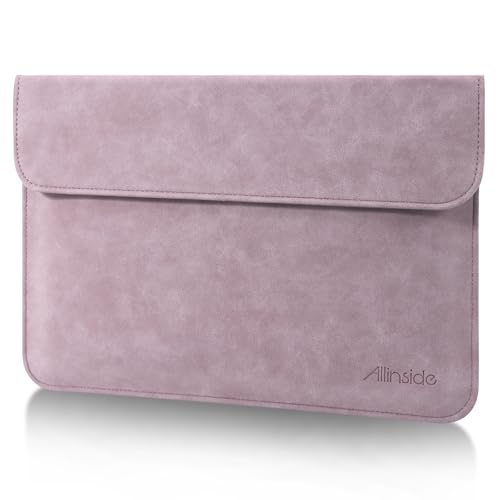 Allinside 13-13,3 Zoll Tasche Laptophülle für MacBook Air 13 2010-2020 (A1932 A2179 A2337 M1 A1369 A1466) / MacBook Pro 13 2012-2020 / Pro 13 CD-ROM (A1278), PU-Leder, Lila von Allinside