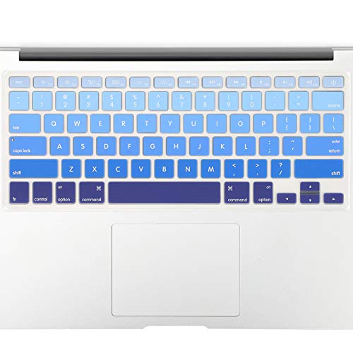 Allinside Blue Ombre Tastaturabdeckung für MacBook Pro 13 Zoll / 15 Zoll / 17 Zoll (2015 oder ältere Version), MacBook Air 13 Zoll A1369/A1466, ältere iMac kabellose Tastatur MC184LL/B von Allinside