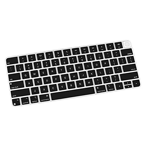 Allinside Tastaturabdeckung aus Silikon für iMac Magic Keyboard A2449/A2450, ultradünne Schutzhülle für iMac 24 Zoll Wireless Keyboard 2021 Released, US-Layout, Computerzubehör, Schwarz von Allinside