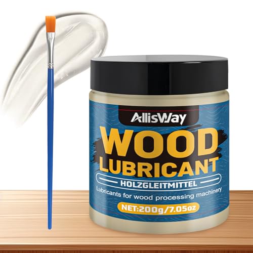 Allisway Holzgleitmittel für Hobelmaschinen, Wood Lubricant mit Bürste, Geeignet zur Schmierung Von Holzverarbeitungsmaterialien, Reduziert Verschleiß und Reibung, 200 g von AllisWay