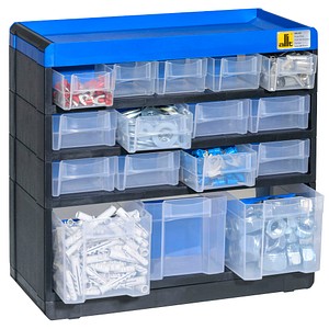 Allit VarioPlus Kleinteilemagazin schwarz, blau 30,0 x 13,5 x 28,5 cm Allit VarioPlus Kleinteilemagazin schwarz, blau 30,0 x 13,5 x 28,5 cm von Allit