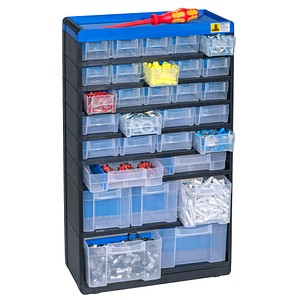 Allit VarioPlus Kleinteilemagazin schwarz, blau 30,0 x 13,5 x 52,5 cm Allit VarioPlus Kleinteilemagazin schwarz, blau 30,0 x 13,5 x 52,5 cm von Allit