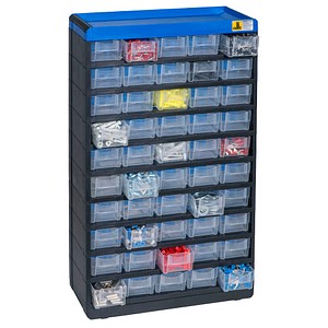Allit VarioPlus Kleinteilemagazin schwarz, blau 30,0 x 13,5 x 52,5 cm Allit VarioPlus Kleinteilemagazin schwarz, blau 30,0 x 13,5 x 52,5 cm von Allit
