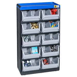 Allit VarioPlus Kleinteilemagazin schwarz, blau 30,0 x 16,5 x 52,5 cm Allit VarioPlus Kleinteilemagazin schwarz, blau 30,0 x 16,5 x 52,5 cm von Allit