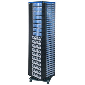 Allit VarioPlus Kleinteilemagazin schwarz, blau 44,5 x 44,5 x 187,0 cm Allit VarioPlus Kleinteilemagazin schwarz, blau 44,5 x 44,5 x 187,0 cm von Allit