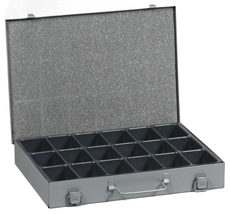 allit Kleinteilekoffer EuroPlus Metall 34/18, grau von Allit