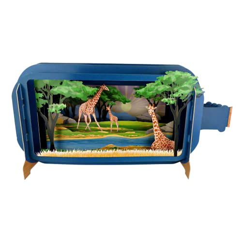 Alljoy Cards MIB197 Pop-Up-Grußkarte mit Giraffen-Motiv für jeden Anlass Alljoy Cards MIB197 Pop-Up-Grußkarte mit Giraffen-Motiv für jeden Anlass von Alljoy Design