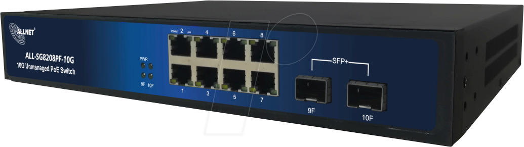 ALLNET ALL820810 - Switch, 10-Port, Gigabit Ethernet, PoE+, SFP+ von Allnet