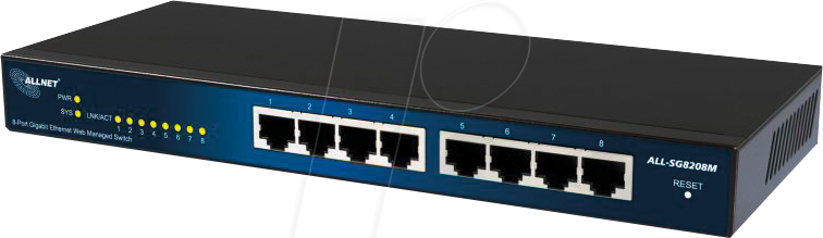 ALLNET ALLSG8208 - Switch, 8-Port, Gigabit Ethernet von Allnet