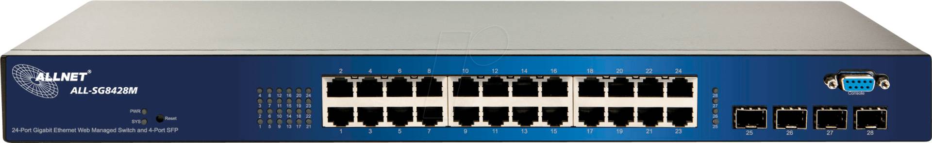ALLNET ALLSG8428 - Switch, 24-Port, Gigabit Ethernet, 4x SFP von Allnet