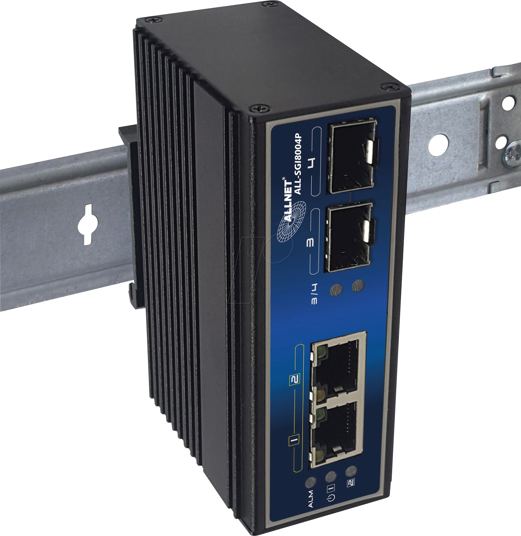 ALLNET SGI8004P - Switch, 4-Port, Gigabit Ethernet, SFP, PoE+ von Allnet