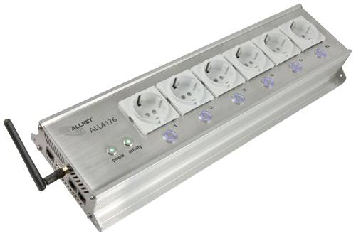 Allnet 221638 WiFi-Steckdosenleiste 6fach Silber Kaltgerätestecker 1St. Allnet 221638 WiFi-Steckdosenleiste 6fach Silber Kaltgerätestecker 1St. von Allnet