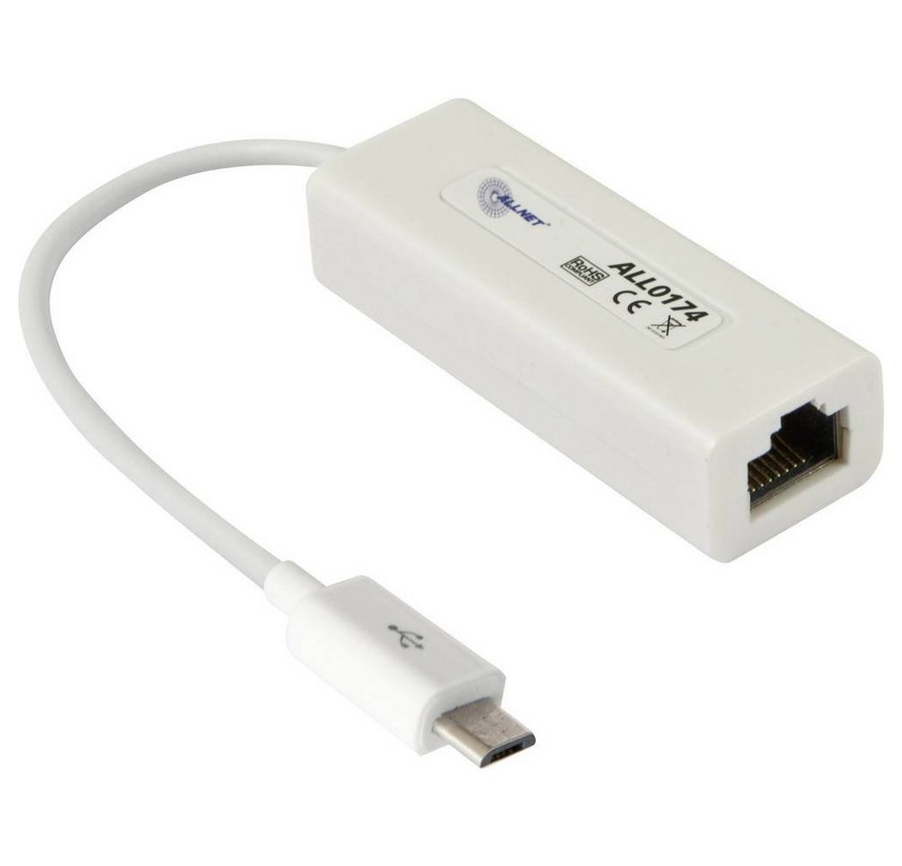 Allnet ALL-HS02530_LAN_Option Micro USB 2 Fast-Ethernet Netzwerk-Adapter von Allnet