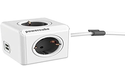 Allocacoc 1406GY/DEEUPC DuoUSB Extended DE - 4 fach Steckdosenverteiler mit 2,1 A USB Ladestrom Allocacoc 1406GY/DEEUPC DuoUSB Extended DE - 4 fach Steckdosenverteiler mit 2,1 A USB Ladestrom von Allocacoc