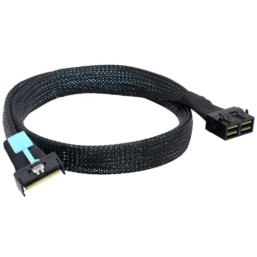 Allowish PCI-E 5,0 MCIO 8X 74Pin auf 8X dual 36Pin Mini SAS HD SFF-8643 Verlängerungskabel für Daten und Kabel (0,8m) von Allowish