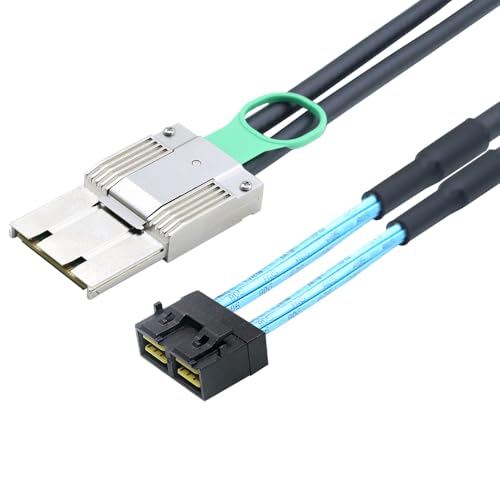 Allowish PCIE Mini SAS HD SFF-8088 8X 68P High-Speed I/O Stecker auf 2 in 1 Dual 8X Mini SAS HD SFF-8643 36P Stecker Active Assemblies Kabel (2 m) von Allowish