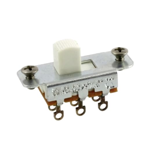 Allparts® »EP-0260-025 SWITCHCRAFT® ON-ON SLIDE SWITCH FOR JAZZMASTER® AND JAGUAR®« Schiebeschalter für E-Gitarre im Jazzmaster®/Jaguar®-Style - On/On - Weiß von Allparts