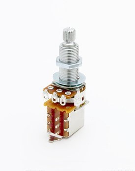 Allparts® »EP-4286-000 500K 3/4 IN. PUSH PULL AUDIO POT« Push/Pull Potentiometer 500K logarhythmisch - geriffelte Split-Achse von Allparts