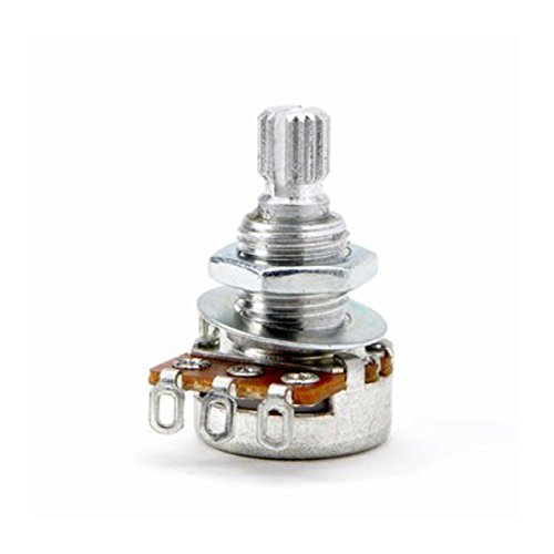 Allparts EP-0282-000 mini Potentiometer (Poti, 50KOhm, Riffelachse, logarythmisch) von Allparts