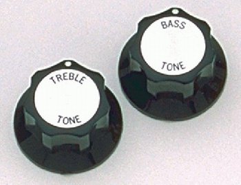 Allparts PK 3246-023 Ric Tone Knöpfe (Stück 2) schwarz von Allparts