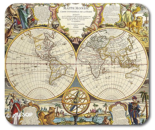 Allsop 06926 Nautical Map Mousepad für verbesserte Maussteuerung (nostalgisches Seekarten-Design) von Allsop