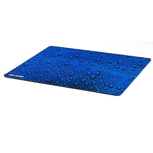 Allsop Mouse Pad XL, Raindrop Blau – Mauspad (Raindrop, blau, Bild, 393,7 mm, 330,2 mm, 9,52 mm) von Allsop