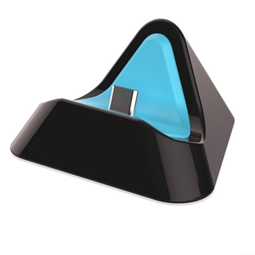Allthingstore Switch 2 Konsolen-Ladeständer, platzsparendes Dreieck-Design, stabile ABS-Konstruktion, tragbare Größe 8,8 x 3,6 x 6,6 cm, Einzelgerät-Stromstation (blau) von Allthingstore