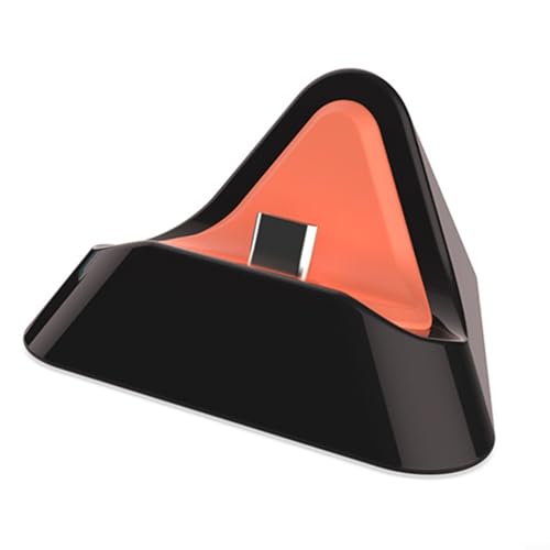 Allthingstore Switch 2 Konsolen-Ladeständer, platzsparendes Dreieck-Design, stabile ABS-Konstruktion, tragbare Größe 8,8 x 3,6 x 6,6 cm, Einzelgerät-Stromstation (rot) von Allthingstore