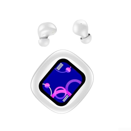 Allthingstore Tragbare, kabellose Ohrhörer mit langer Akkulaufzeit, entworfen für Anruffunktionen und personalisiertes Audio-Erlebnis (unkardiertes Weiß) von Allthingstore