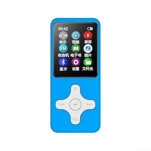 Blth Kompatibler Mini MP3 Player mit HiFi Musik, Tragbares Design, Multifunktionale Funktionen (16GB Himmelblau) von Allthingstore