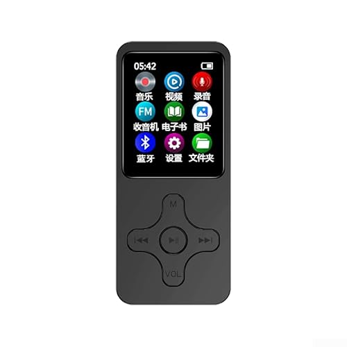Blth Kompatibler Mini MP3 Player mit HiFi Musik, Tragbares Design, Multifunktionale Funktionen (16GB Schwarz) von Allthingstore