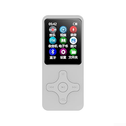 Blth Kompatibler Mini MP3 Player mit HiFi Musik, Tragbares Design, Multifunktionale Funktionen (64GB Weiß) von Allthingstore
