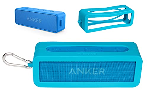 Alltravel Silikon-Schutzhülle für Anker Soundcore 2, SoundCore 2, 12 W, tragbarer Bluetooth-Lautsprecher, vollständiger Schutz in 6 Richtungen, individuelle Haut mit Farb- und Formanpassung von Alltravel